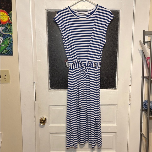 Sonoma Dresses & Skirts - Sonoma Women’s Striped Blue and White Casual Midi Dress Size Large